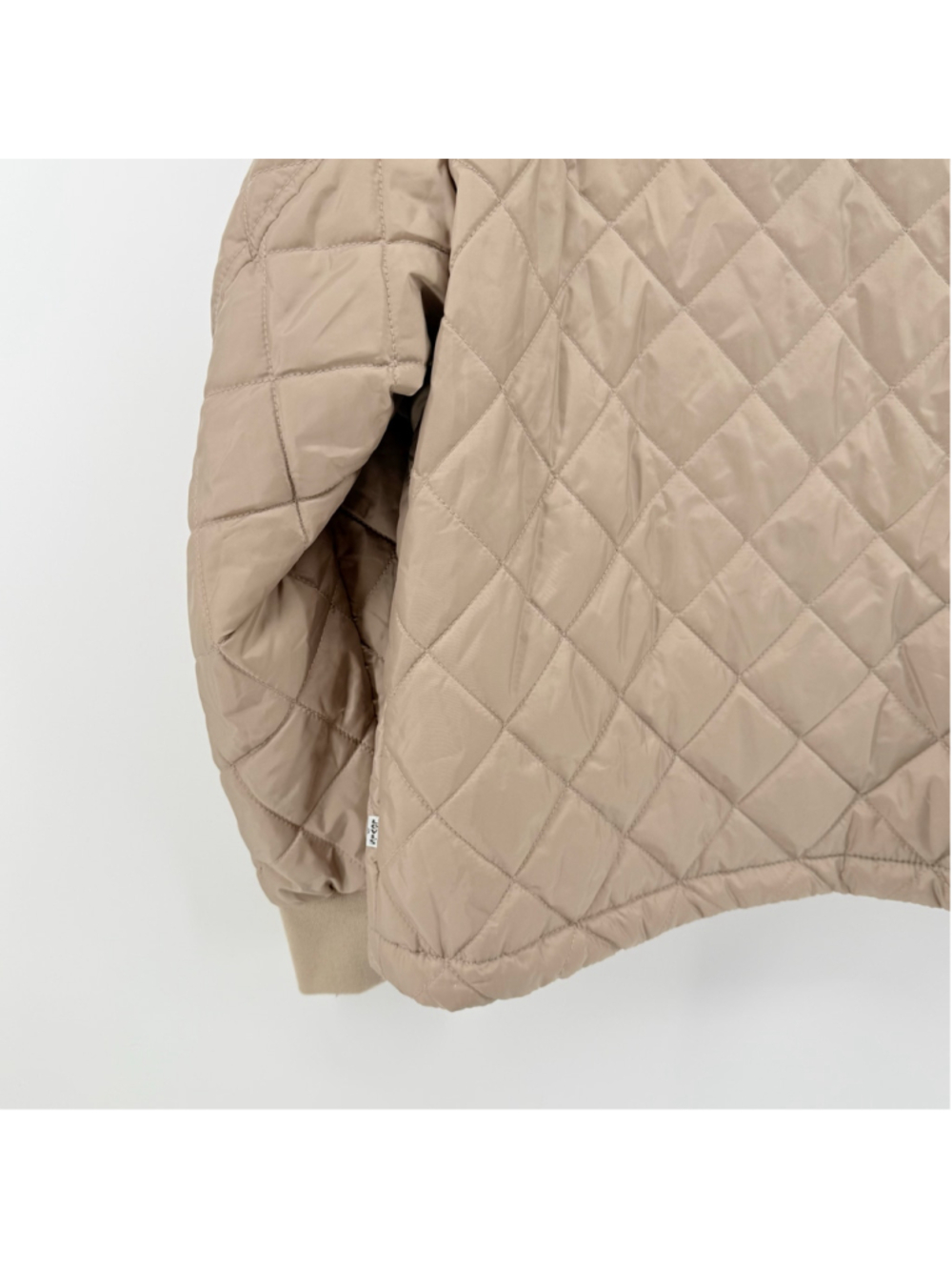 Women's Levi Strauss & Co. Quilted Puffer Jacket Small Beige Tan White Tab - Picture 8 of 16